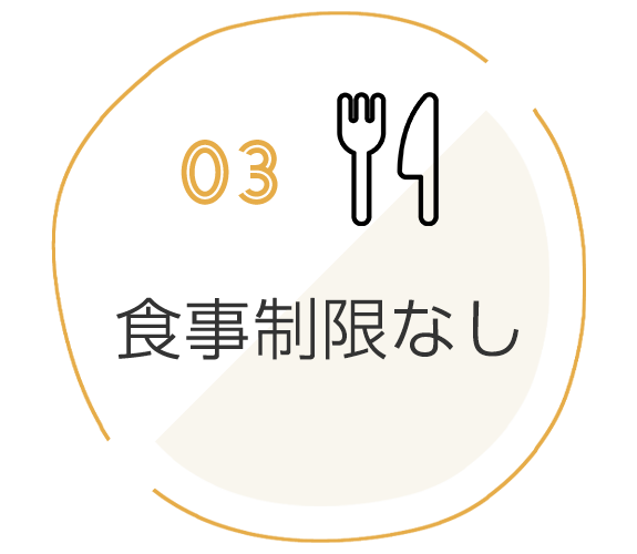 ３．食事制限なし